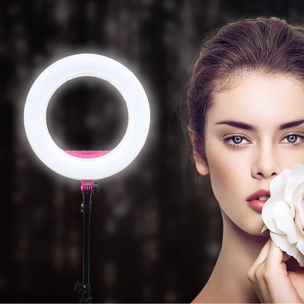 

Yidoblo AX-480EII Bio-color Camera Photo/Studio/Phone/Video 18'' 240 LEDS Video Ring Light LED Lamp Makeup Ring lamp