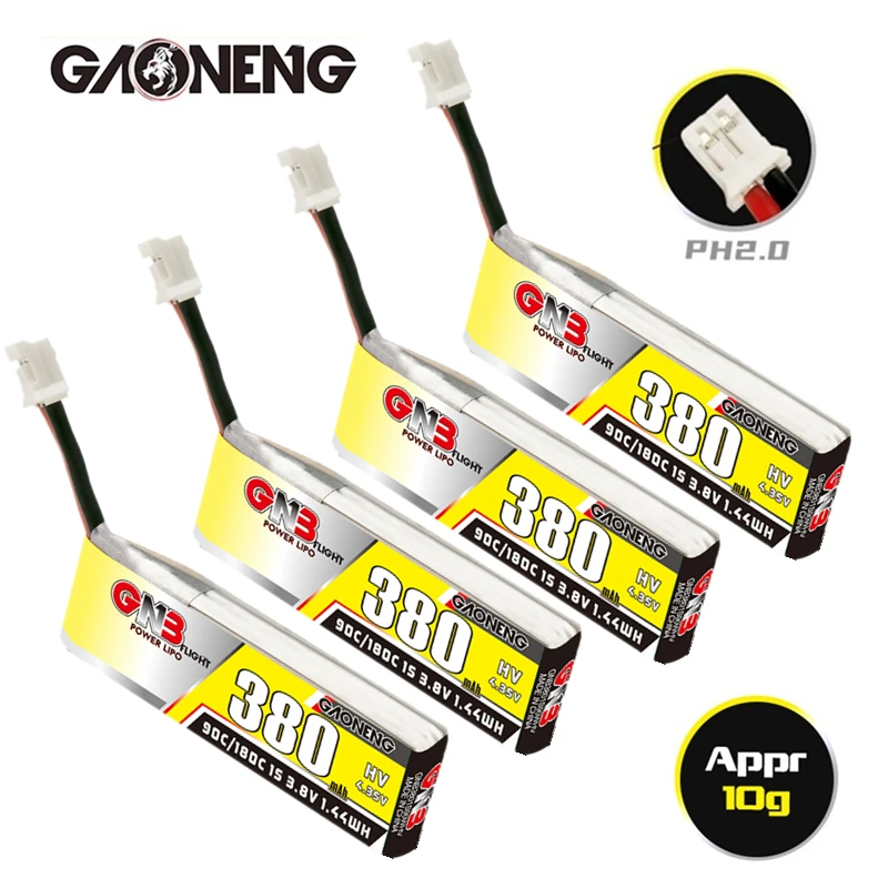 

RC FPV гоночный Дрон GNB 3,8 в 380 мАч Lipo батарея для M80S TINY6 Tiny7 Beta75S Emax Tinyhawk Snapper7 RC Дрон 3,8 в батарея