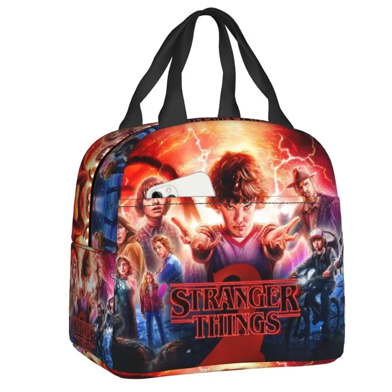 

Fashion TV Show Stranger Things Portable Lunch Boxes for Women Anime Eleven Cooler Thermal Food Insulated Lunch Bag Office Work