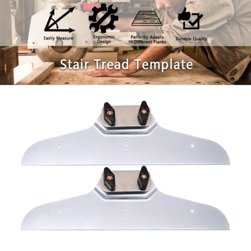 

Stainless Steel Stair Tread Template Set Replacement Template Steps Risers Clamp Plates Hand Tool Woodworking Measuring Tools