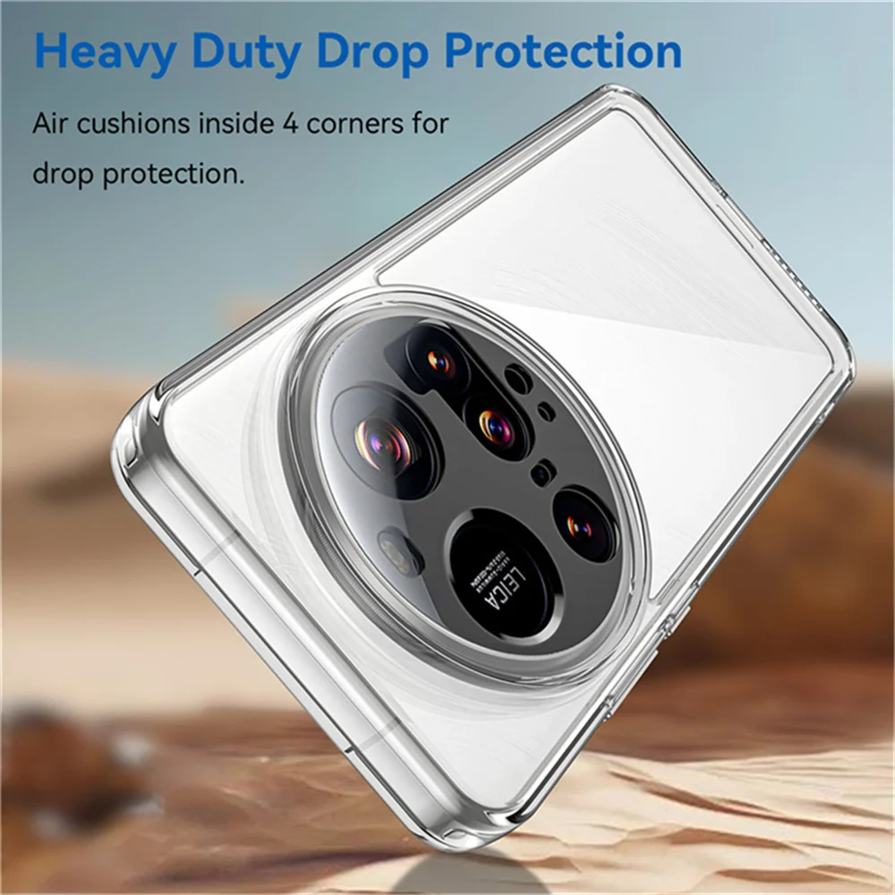 Чехол для телефона Xiaomi Mi 15 Ultra Fusion PMMA + ТПУ полный защитный чехол прозрачный