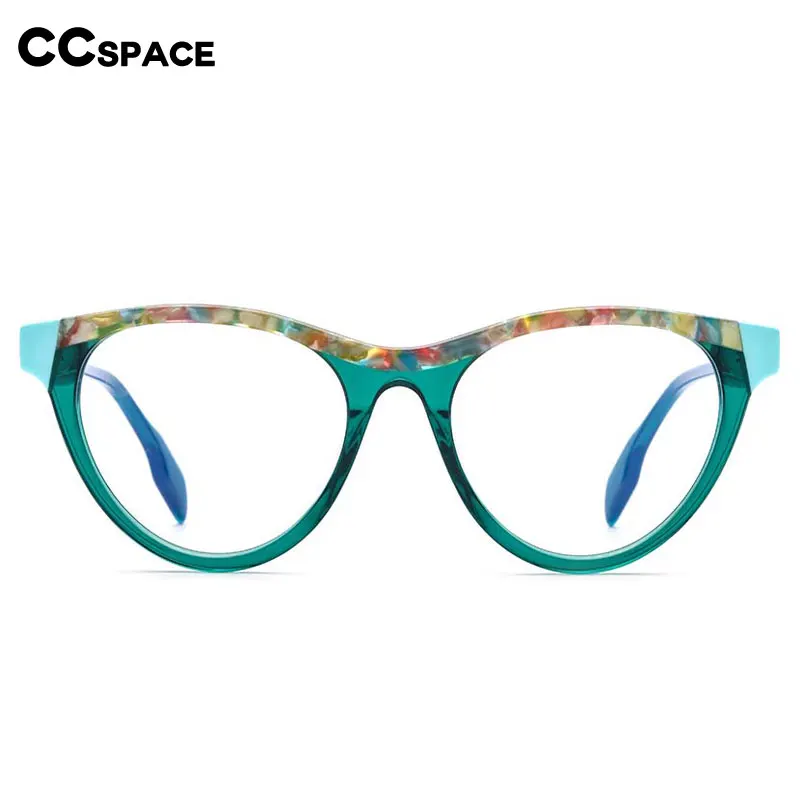 

55057 High Quality Acetate Men Women The Blu-Ray Computer Goggles Round Transparent Eyeglass Frame Blue Blocking Glasses