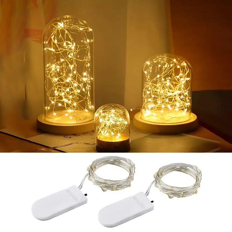 

HMTX 1pc Christmas Decorative Copper Wire String Lights, Led Garland Lights, Festive Fairy Lights, Christmas Tree Decorations, D