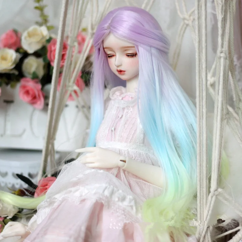 1/3 1/4 1/6 Bjd Sd Керамическая кукла парик окрашивание серии Радуга Красочные куклы