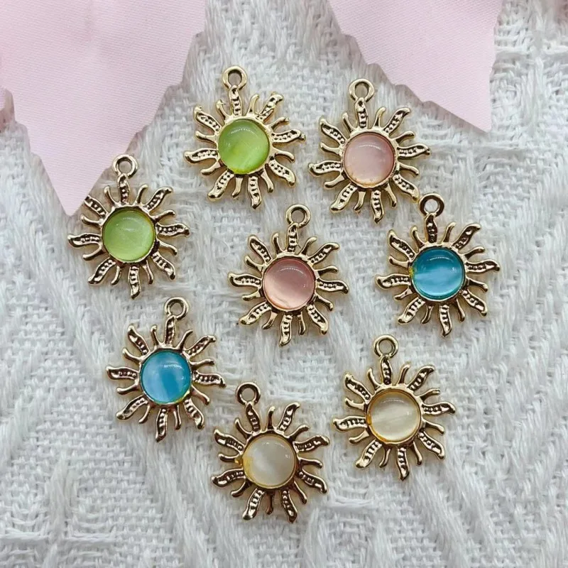 

10Pcs sun Charm Crystal Pendants DIY Jewelry Making Earrings Bracelet Necklace Phone Accessories Wholesale
