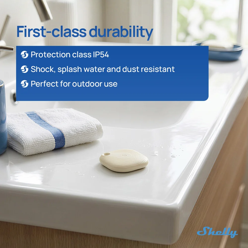 Фото Умная кнопка Shelly BLU Button Tough 1 ZB с Bluetooth и Zigbee для включения/выключения устройств, диммирования и активации сценариев №4