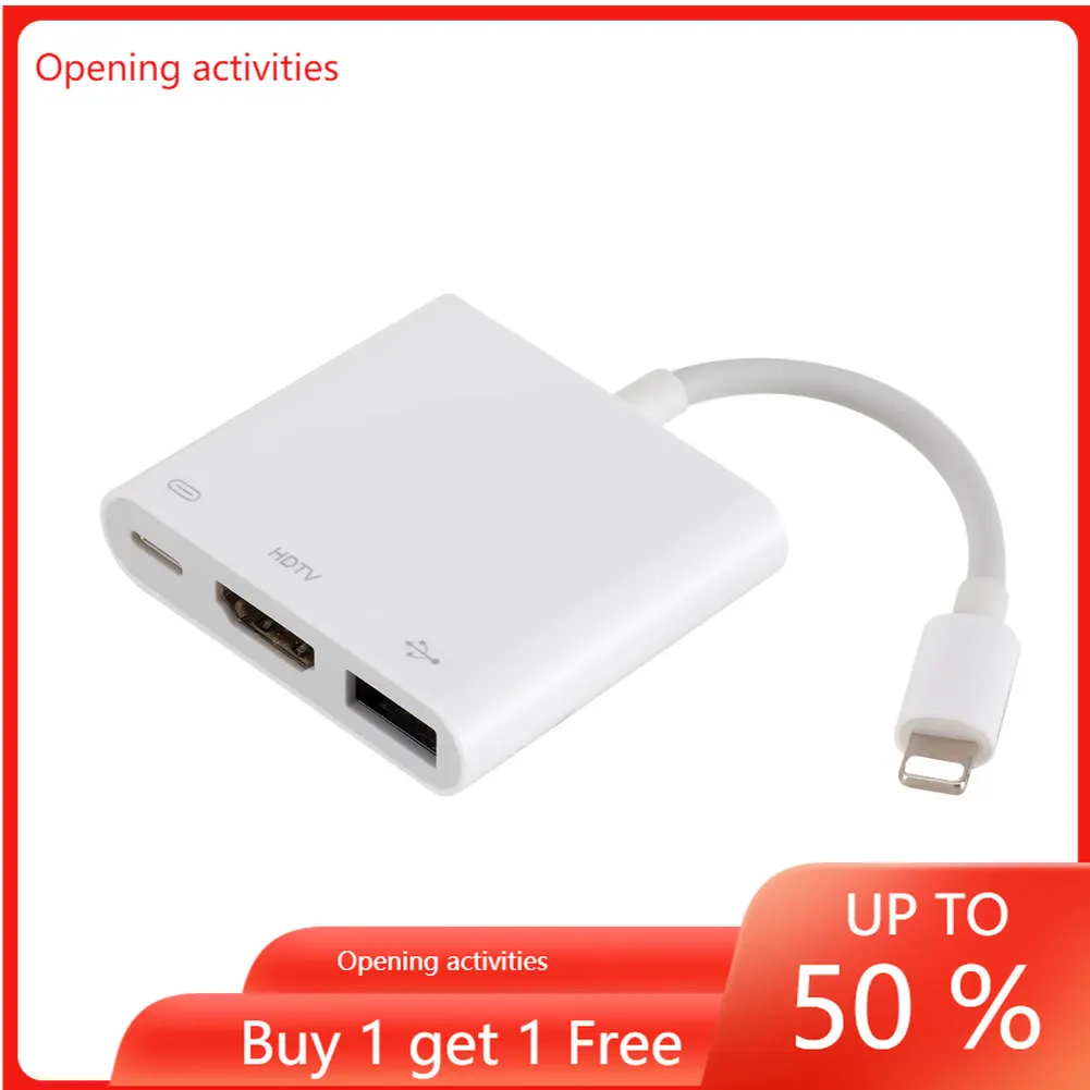 Cabo-adaptador lightning para iphone x, xr, xs, 11pro, max, se, ipad mini...