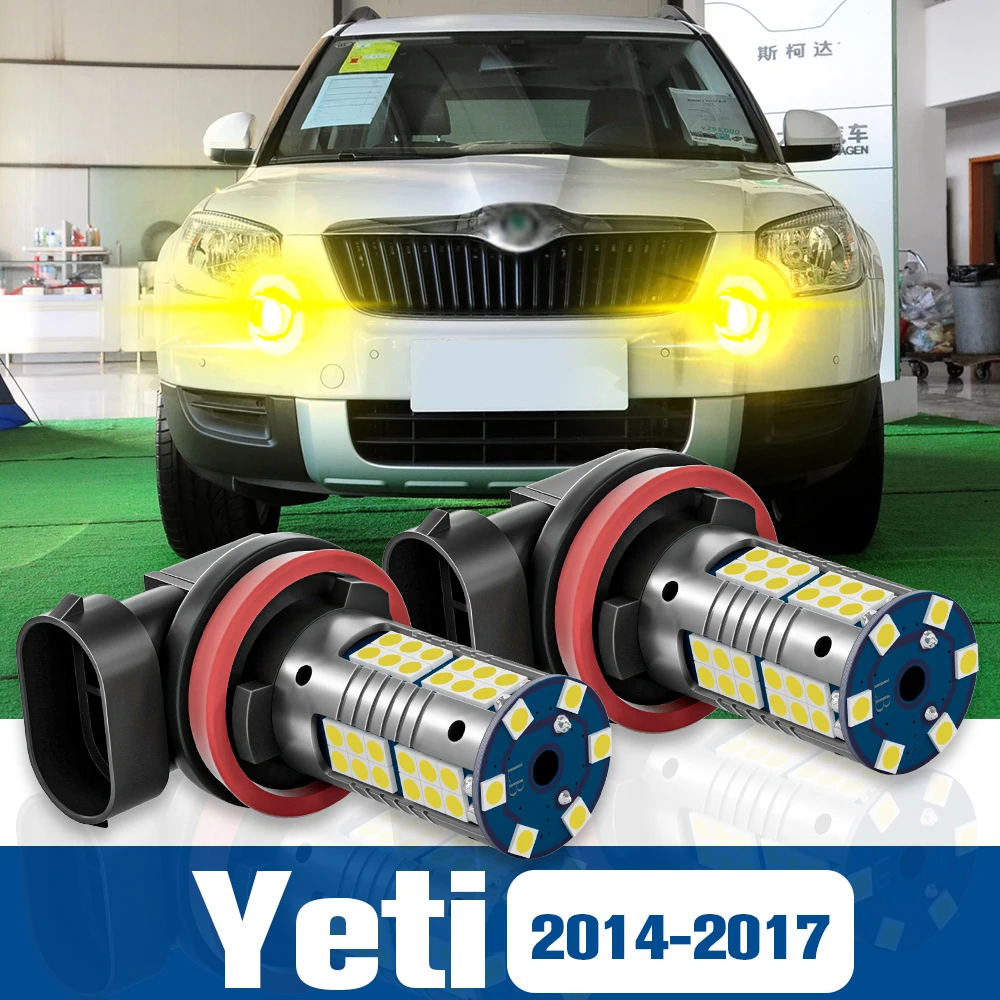 

2pcs LED Fog Light Blub Lamp Accessories Canbus For Skoda Yeti 2014 2015 2016 2017