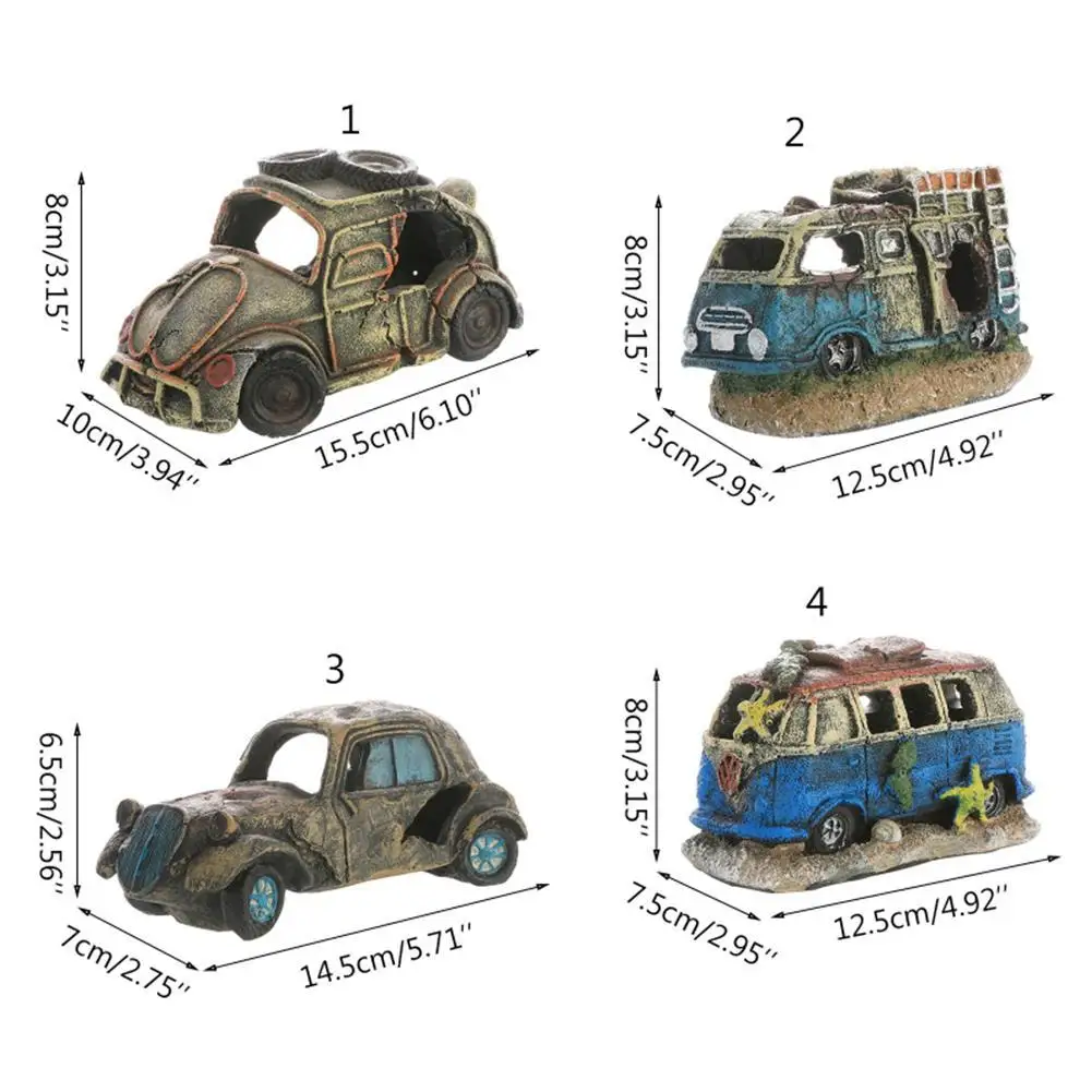 Полимерное украшение для аквариума автомобильное грузовика декоративное