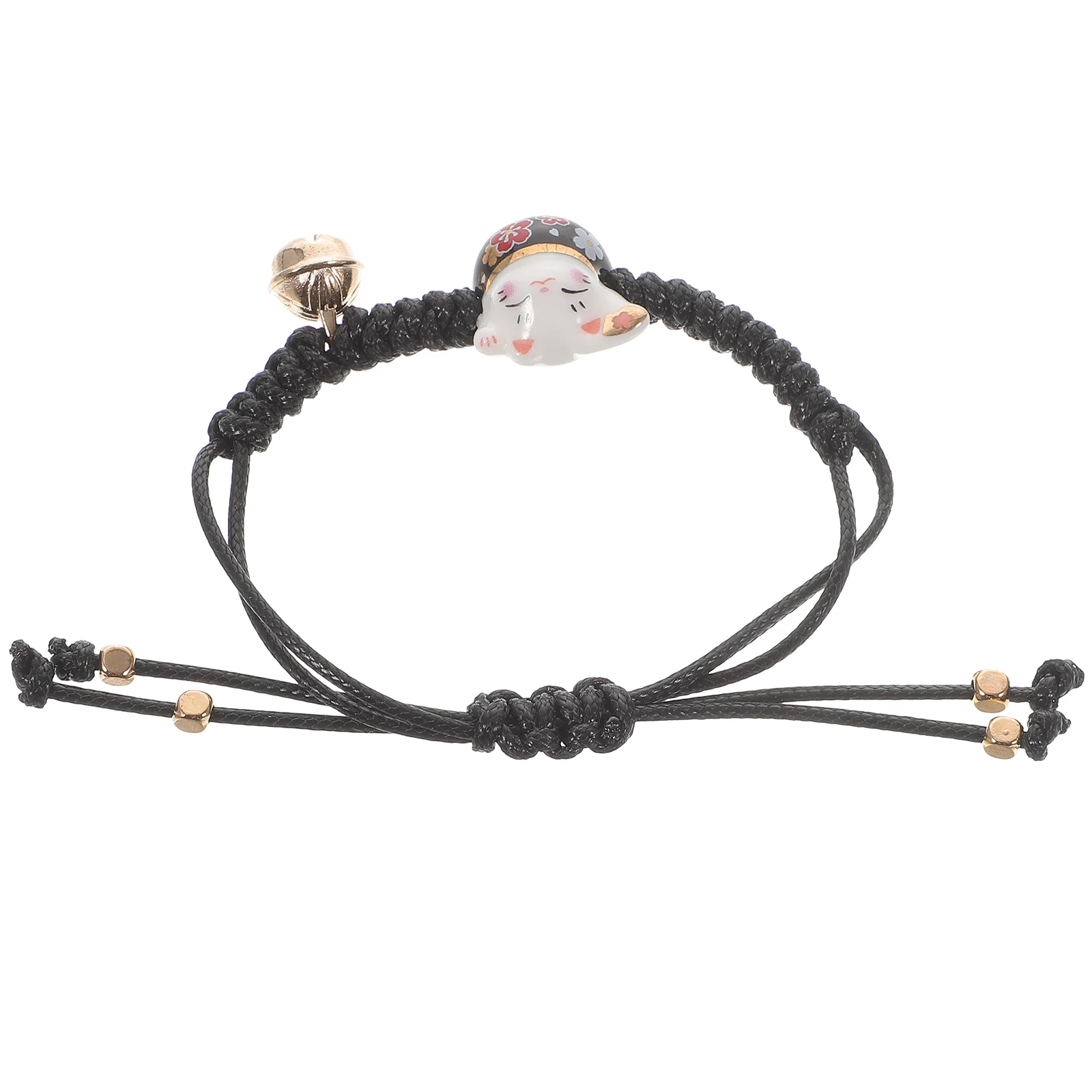 

Браслет с изображением кота удачи, регулируемый браслет с красной струной, плетеный браслет на запястье, ювелирные изделия