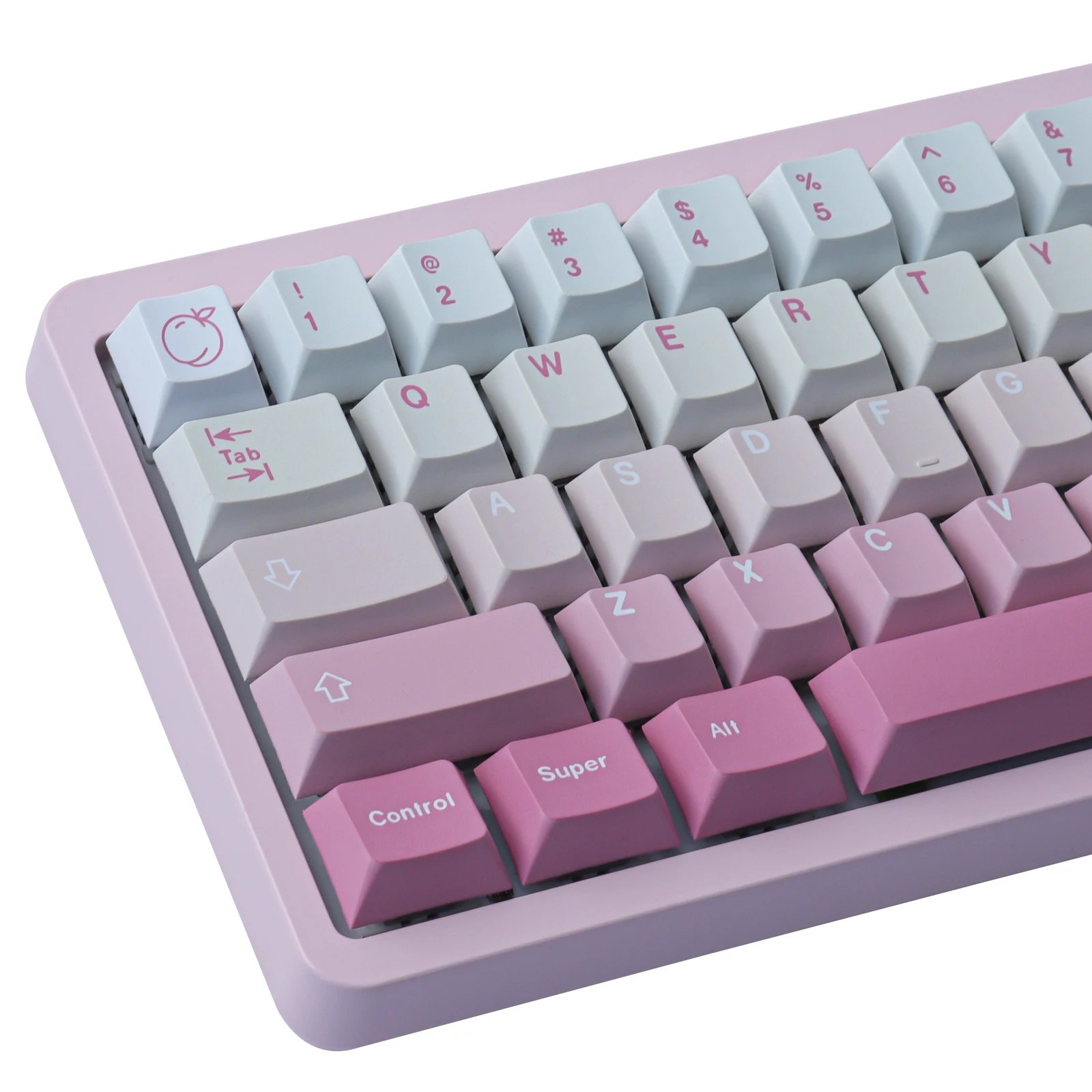 

Клавиши GMK с розовым и белым градиентом, колпачки клавиш PBT с 128 клавишами, персонализированные колпачки клавиш вишневого профиля для механической клавиатуры GMK