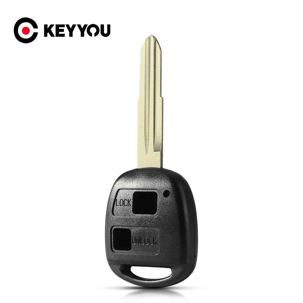 

KEYYOU 2-кнопочный пульт дистанционного управления, чехол для автомобильного ключа для TOYOTA CAMRY RAV4 Corolla PRADO YARIS, замена прямой поставки
