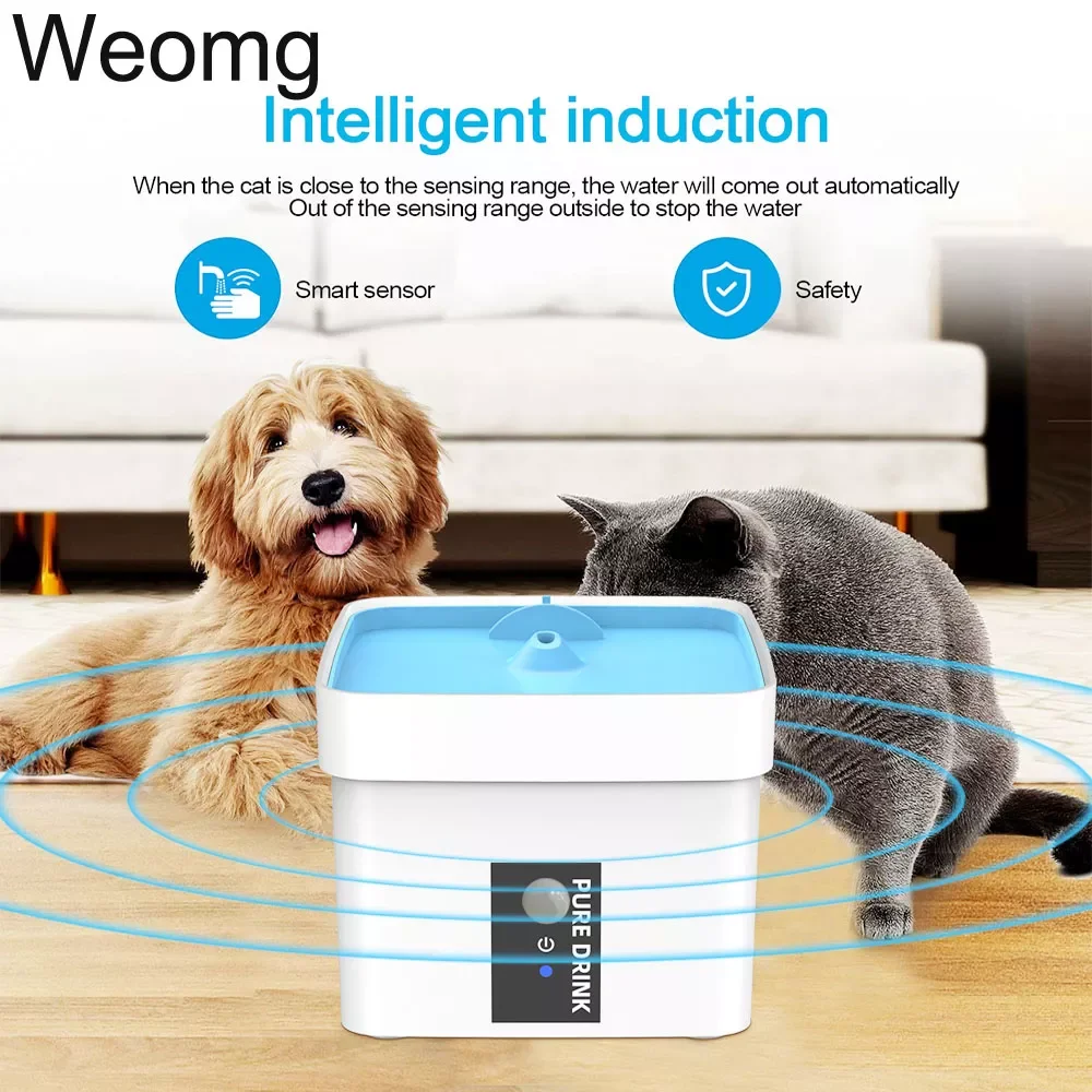 

UVC Disinfection Cat Water Fountain Dog Drink Bowl Automatic Pet Drinking Smart Dispenser Bowls Cats Drinker USB Powered