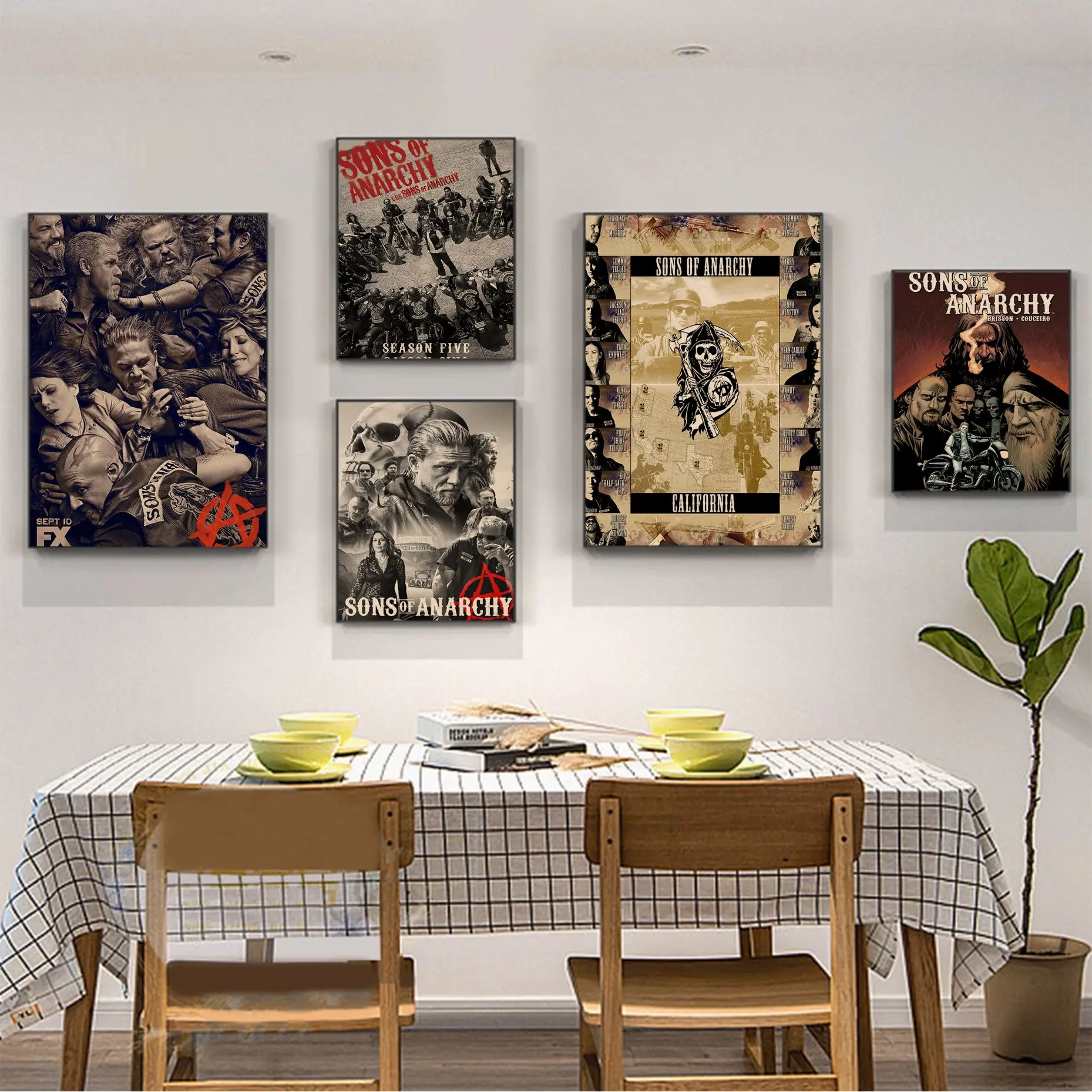 

Sons of Anarchy Season Vintage Posters Vintage Room Home Bar Cafe Decor Decor Art Wall Stickers