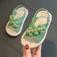 girls sandals 2022 summer fashion kids slippers cute flower design beach shoes breathable toddlers casual flats princess sandals
