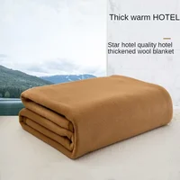 Extra Large Wool Camel Blanket Thicken Blankets For Single And Double Beds. Thin Blankets For Guest Rooms In Pure Colors