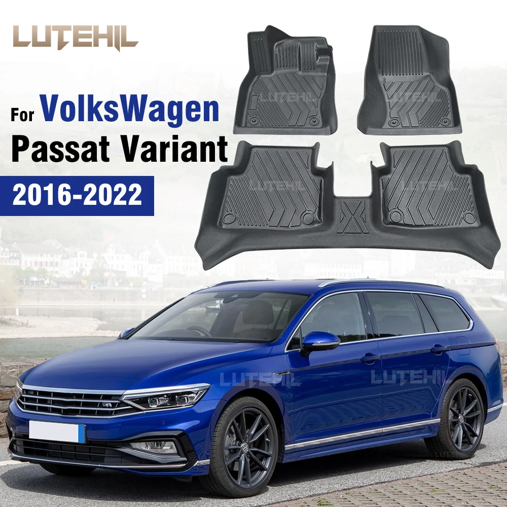 Фото Для VolksWagen Passat Variant 2016-2022 индивидуальный всепогодный автомобильный напольный коврик из ТПЭ, автомобильный ковер, аксессуары для защиты салона №1
