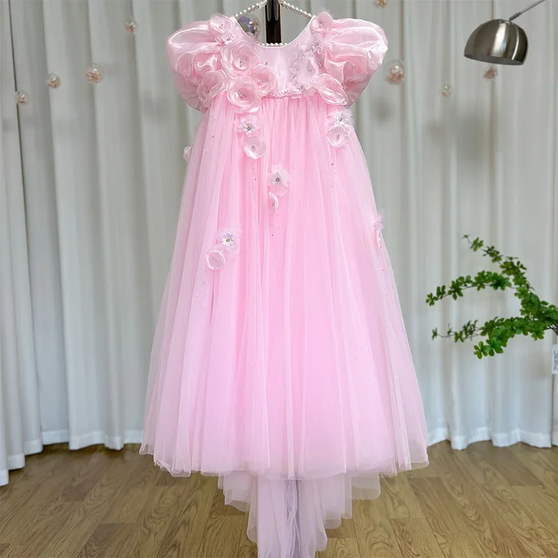 Платье принцессы для причастия девочек детские свадебные платья подружки