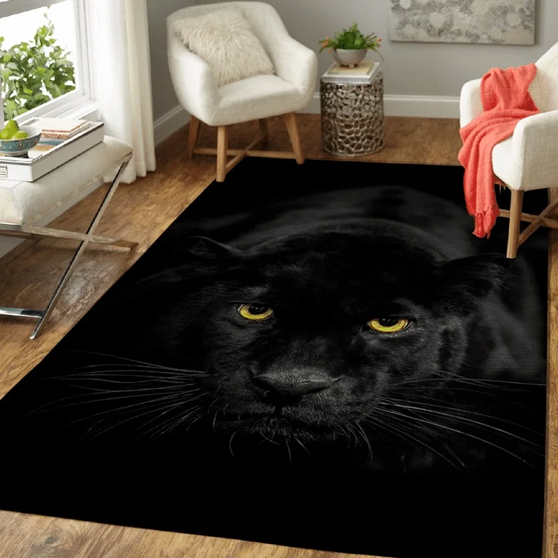 

Пантера ковер черный леопардовый коврик для гостиной большой площади коврик животное, Лев, тигр коврик для спальни украшения дома коврик