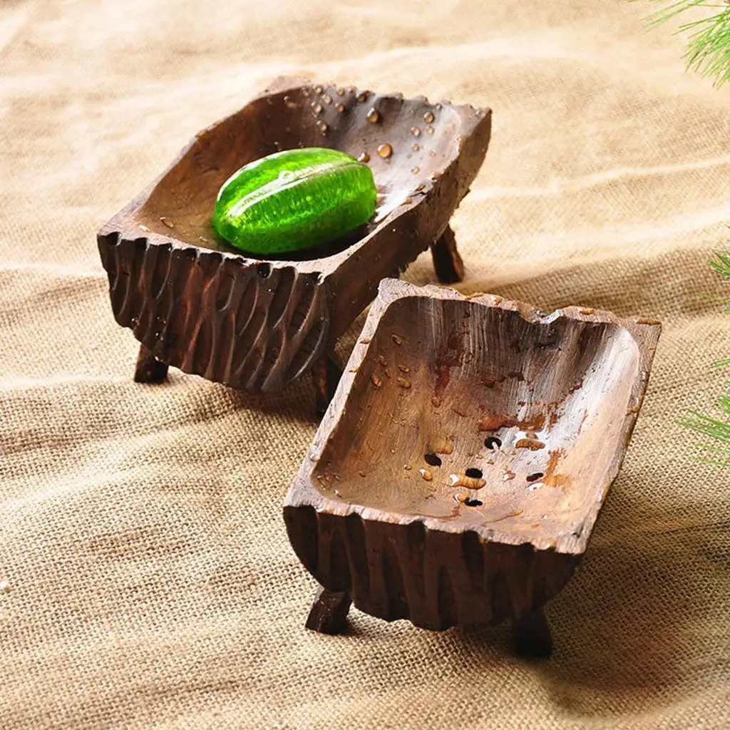 Деревянная коробка для мыла контейнеры сохраняет сухость легкая чистка сливная