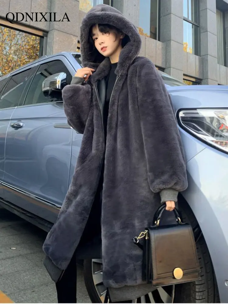 Winter Coat for Women Fur Coat 2022 New Fur Medium Long Style Overcoat Double Faced Thick Faux Fur Coat New In Outdoor Clothes