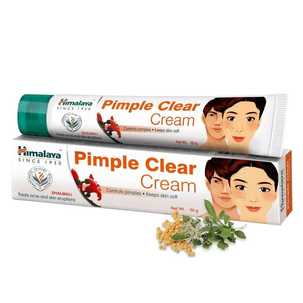 

Himalaya Pimple Clear Cream effectively treats pimples skin eruptions 20g/box Ayurvedic Herbs Herbal Natural Ayurveda