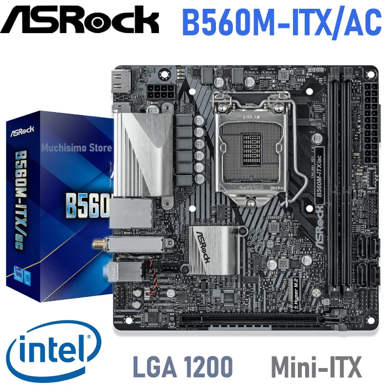 LAG 1200 Asrock B560M-ITX/ac Motherboard Support 10th-Gen 11