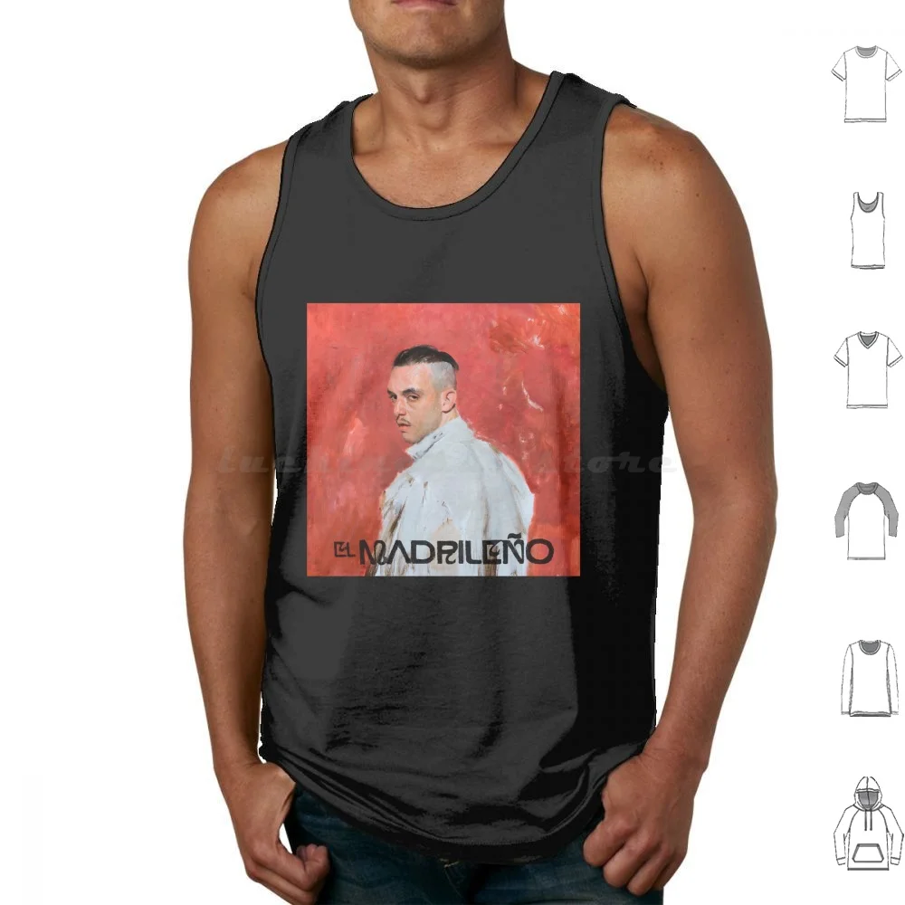 

El Madrile  O Cover-C. Tangana Tank Tops Vest Sleeveless From The Madrilenian C Tangana Tangana Cream Fag Trap Spain 2020