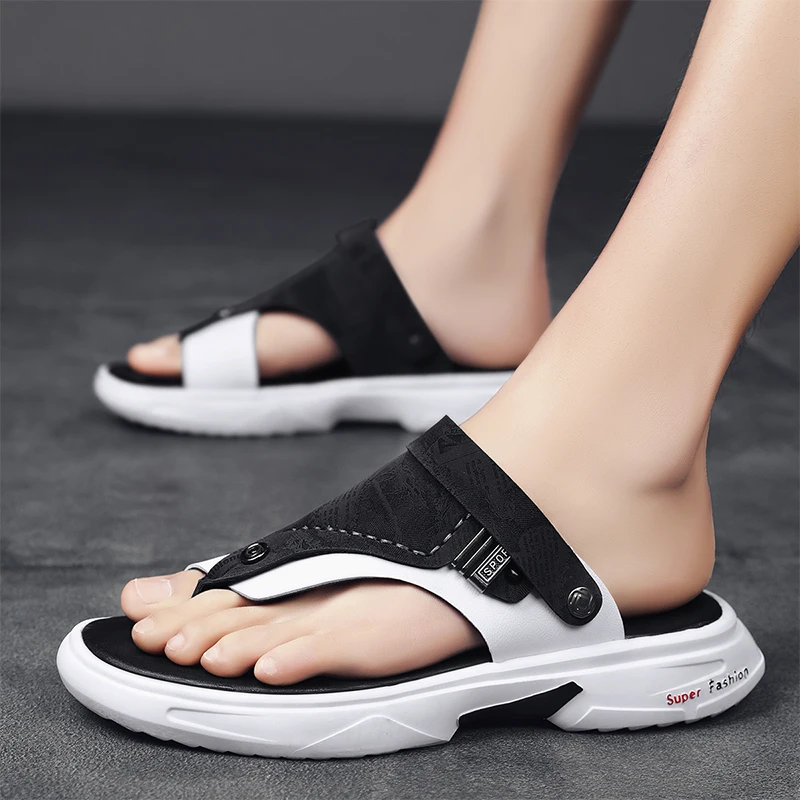 

Hot Sell Summer Men Slippers Beach Flip-flops New Sandals Comfortable Male Casual Shoes Fashion Man Flip Flops Footwear Size 44