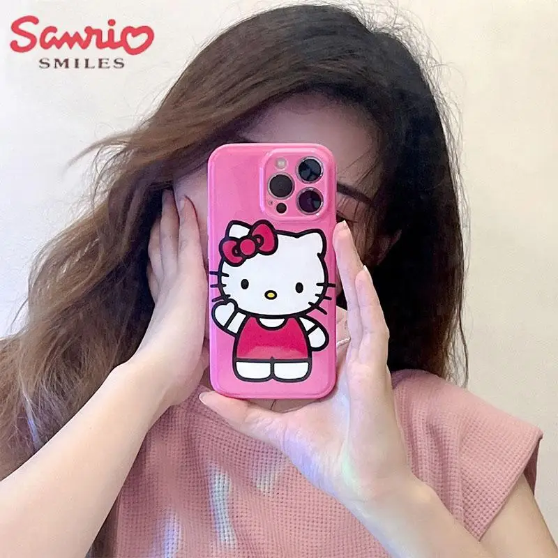 

Kawaii Cute Anime Hello Kittys Sanrio Anti-Fall Phone Case iPhone 14 13 12 11 X Pro Max Plus Phone Case Gifts Toys for Girls