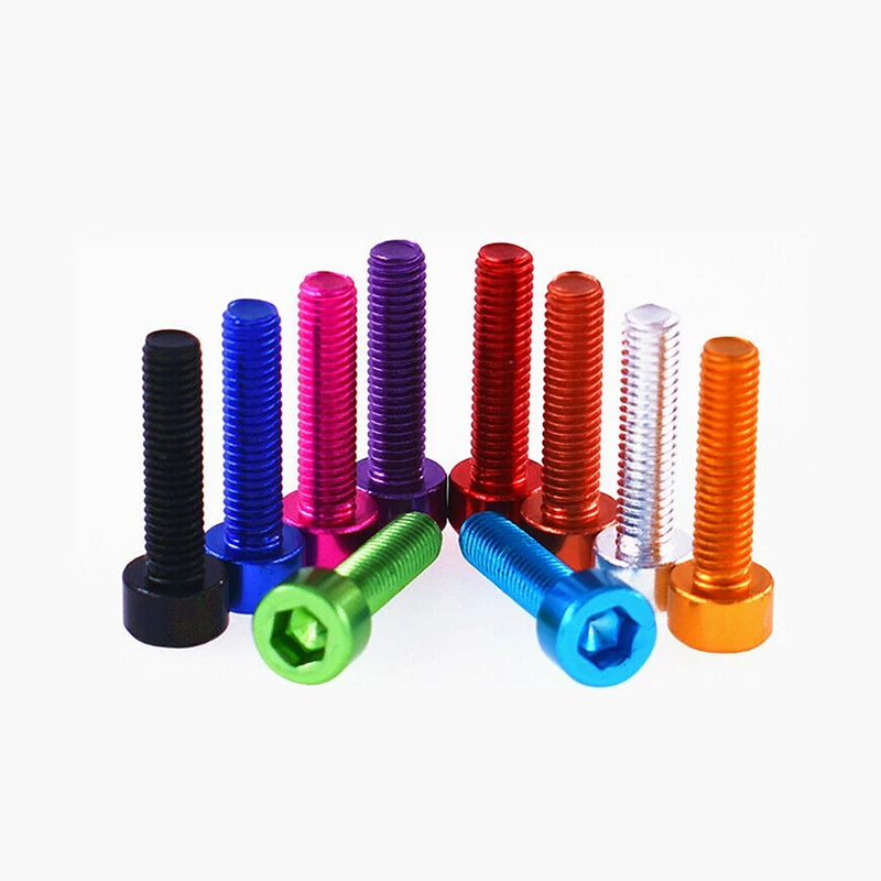 

M3*L= 6/8/10/12/14/16/18/20/25/30mm Aluminum Alloy Hex Socket Head Cap Screw Anodized Aluminium Allen Bolts Machine Screws