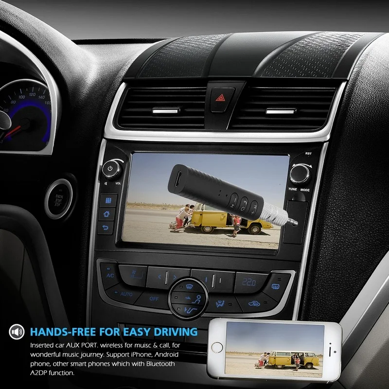 Bluetooth-совместимый аудиоресивер 5 0 AUX автомобильный беспроводной адаптер для