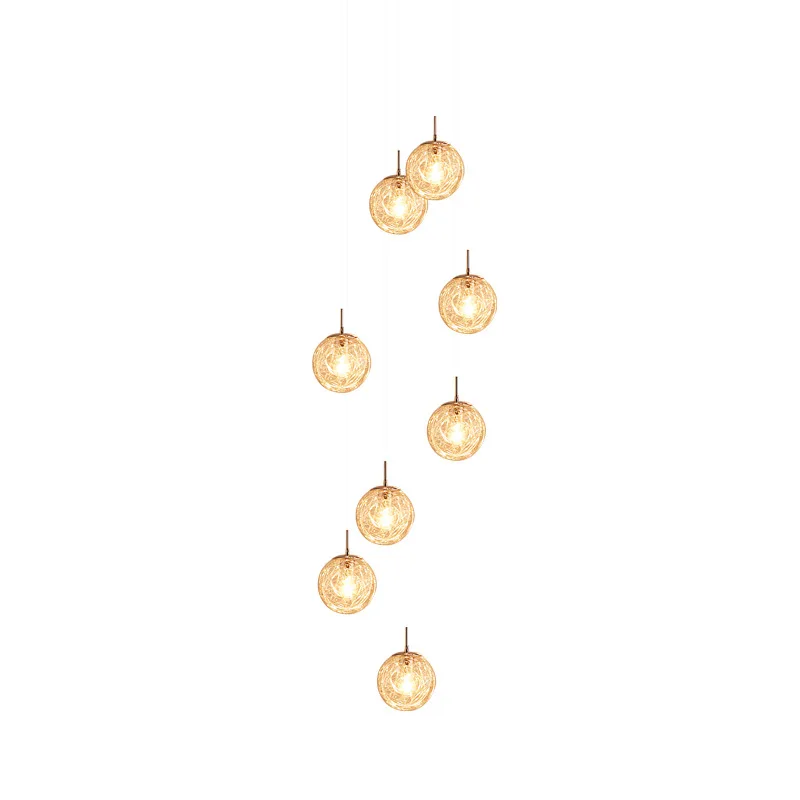 Современная спиральная Люстра для гостиной виллы лофта бесплатная доставка