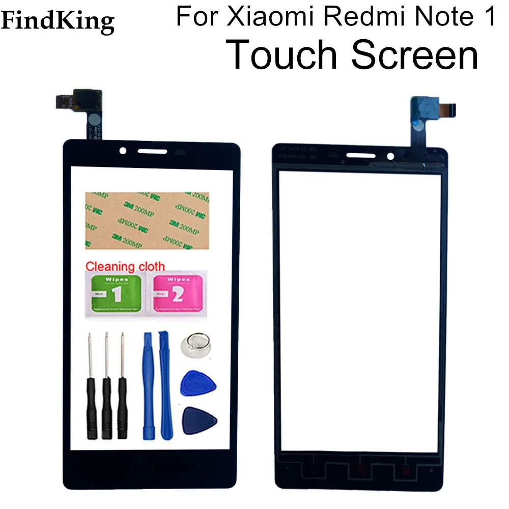 

Дигитайзер сенсорного экрана 5,5 дюйма для Xiaomi Redmi Note 1 Hongmi Note 1, сенсорный экран, переднее стекло, сенсорные инструменты, клейкий