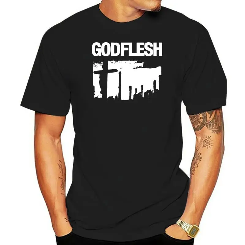 

GODFLESH T-shirt New Black T Shirt S-3XL Industrial Post Metal Band Ministry Summer Short Sleeves T-Shirt Fashion Top Tee