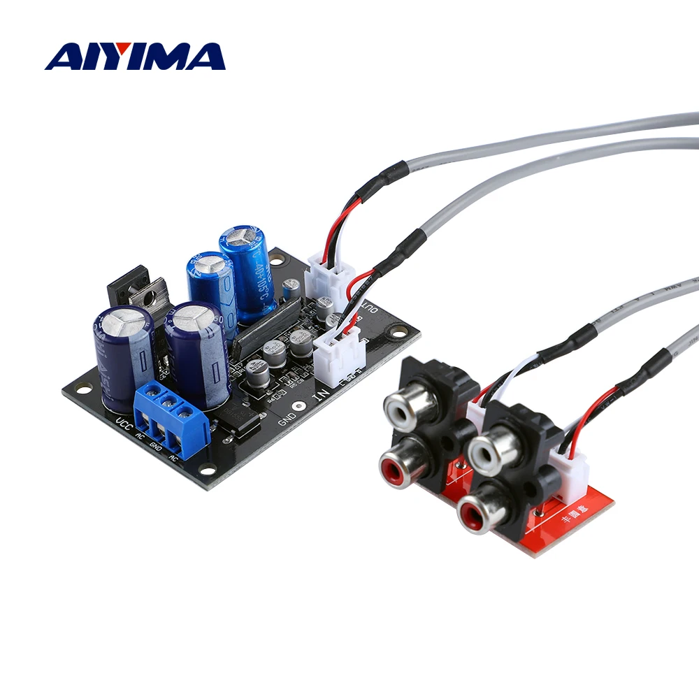 AIYIMA Vinyl Phono Record Player MM MC Preamplifier Audio Board Phono Turntable Phonograph Pre Amplifier RCA AC Dual 12-16V