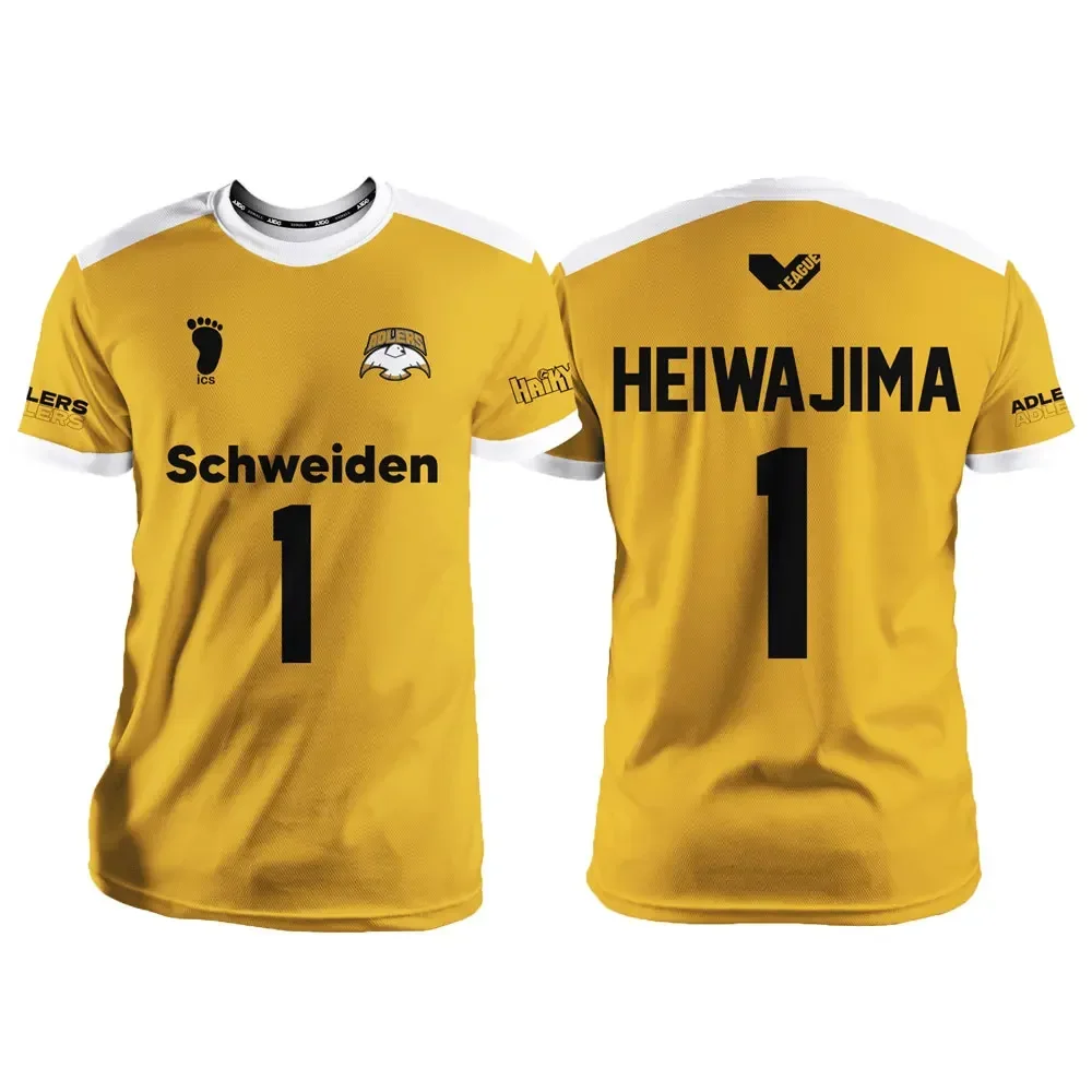 Haikyuu Adlers белая мультяшная аниме косплей мужская футболка Летняя Детская с