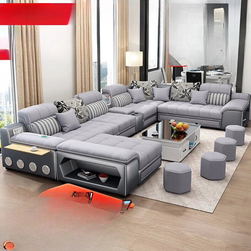 Домашний диван современный простой светильник роскошный без мытья тканевый