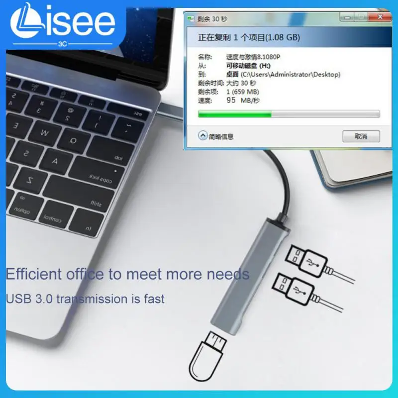 

With Sd Tf Ports Usb 3.0 2.0 Hub Splitter 5 In 1 Portable Usb Split Hub Converter High Speed For Macbook 13 15 Card Reader