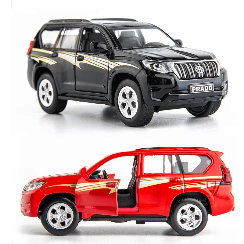 

1: 36 Toyota Prado властительный внедорожник Acousto-оптический возврат силы, фотоорнамент, модель автомобиля из сплава G25