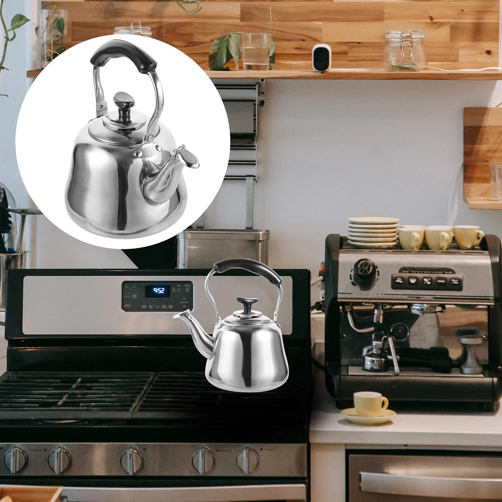 

Kettle Tea Whistling Water Teapot Steel Stainless Stovetop Stove Pot Boiling Coffee Gas Kettles Teakettle Hot Camping Boil