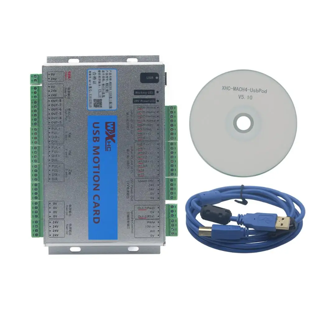 

USB 2MHz Mach4 CNC 3 Axis Motion Control Card Breakout Board for Machine Center