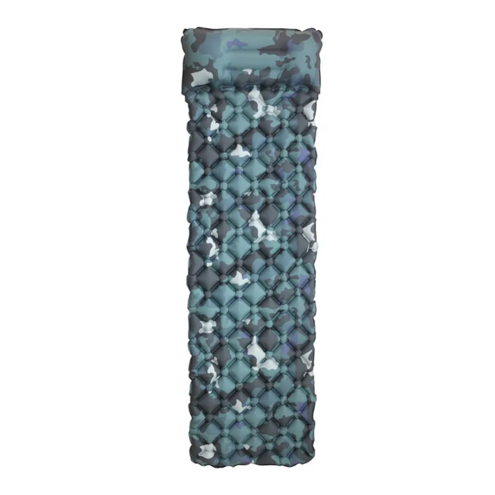 Camouflage with Pillow Inflatable Pad Outdoor Tent Sleeping Pad Camping Pad Inflatable Moisture-proof Sleeping Pad