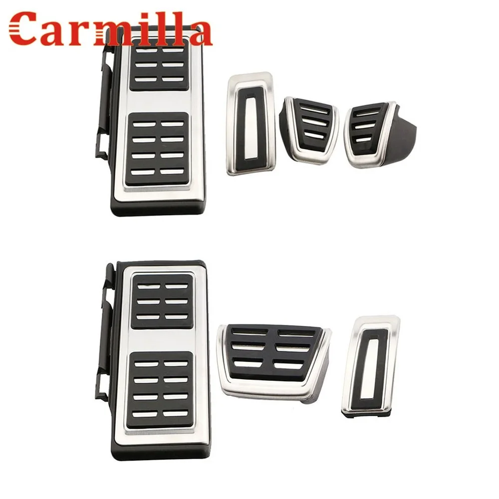 

Carmilla Stainless Steel Car Pedal Foot Rest Pedals Plate Cover for Volkswagen VW Golf 7 MK7 GTI for Skoda Octavia A7 Rapid LHD
