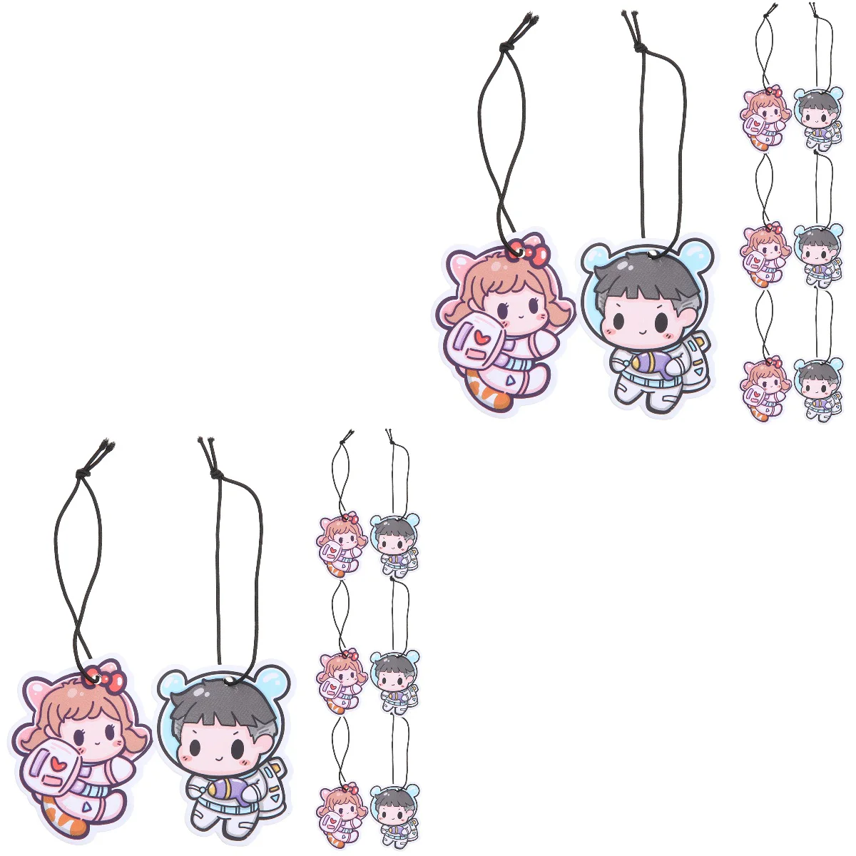

16 pcs Astronaut Car Air Freshener Car Fresheners Rearview Mirror Hanging Decor