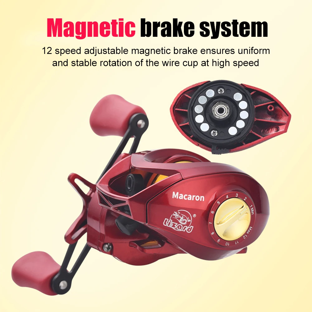 

Универсальное рыболовное колесо для спиннинга, Противоударная леска, катушка для заброса приманки 7,2: 1, Легкая металлическая проволочная ч...