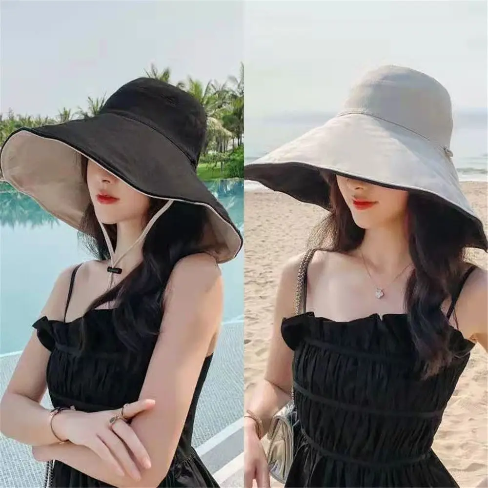 

Spring Summer Foldable Anti-UV Panama Hat Beach Cap Sun Hat Fisherman Cap Bucket Hat