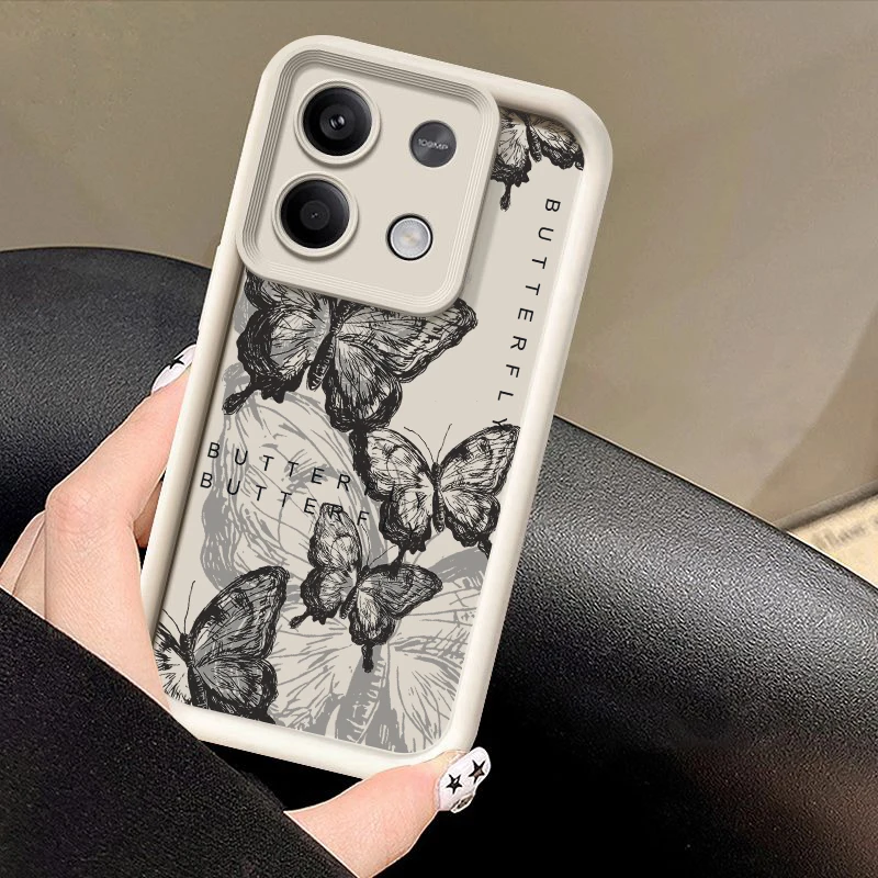 Чехол с рисунком бабочки для Xiaomi 13T Pro X6 X5 Redmi Note 11 12 13 5G 11s Poco противоударный бампер