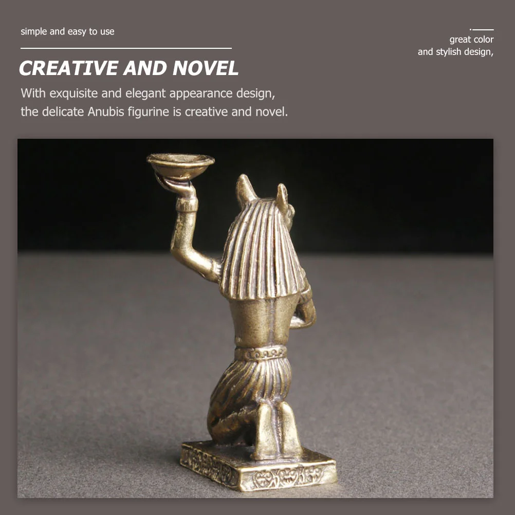Латунная египетская статуя креативная фигурка Анубиса декор маленькое