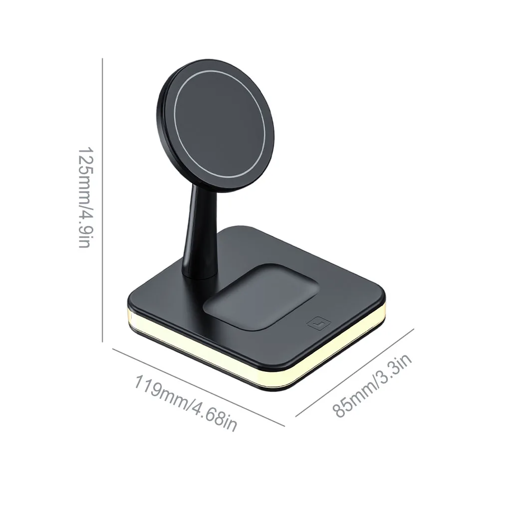 Магнитная Беспроводная зарядная док-станция USB-Зарядка для iPhone 13 12 Pro Max Mini iWatch 7